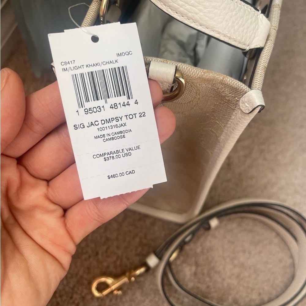 Coach Tan and Cream Tote Bag - Picture 2 of 4